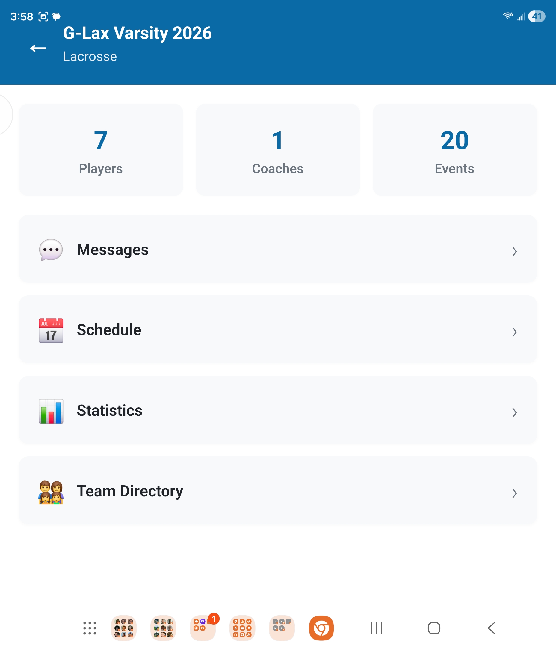 Player Team Dashboard